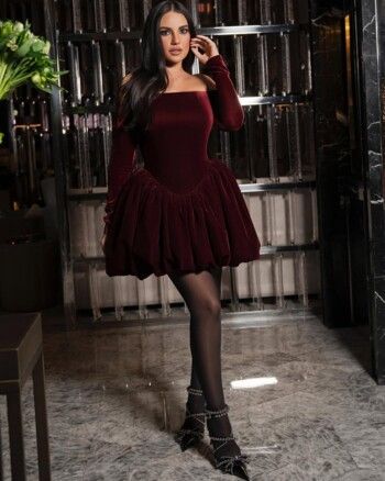 شاهد .. بفستان خيالي.. درة التونسية تخطف القلوب بأنوثتها