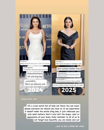 شاهد .. بعد مقارنة جسمها بين الماضي والحاضر.. ممثل عالمي يدعم سيلينا غوميز