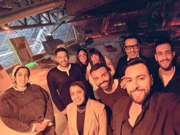 شاهد .. مدين يحتفل بأول ظهور إعلاني مع حماقي وويجز في رمضان