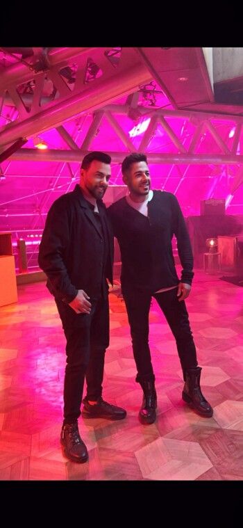 شاهد .. مدين يحتفل بأول ظهور إعلاني مع حماقي وويجز في رمضان