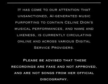 شاهد .. سيلين ديون تحذر .. وما علاقة الذكاء الإصطناعي؟