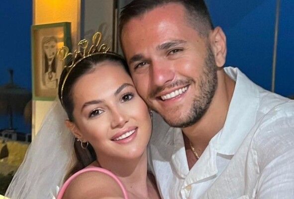 شاهد .. هكذا إحتفلت دانا الحلاني بعيد ميلادها مع خطيبها آلان سعد