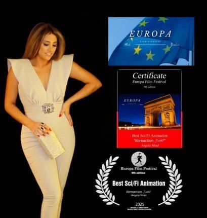 الدكتورة أنجيلا مراد تواصل تألقها في عالم السينما من برشلونة في إسبانيا