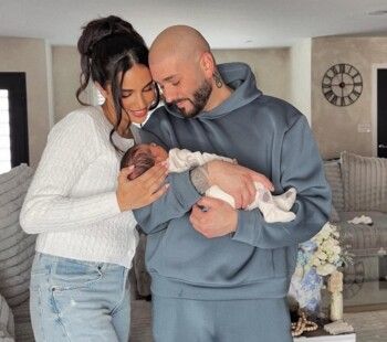 شاهد .. مساري وزوجته سحر غولستاني يرزقان بمولودهما الاول "مالك" - بالصور