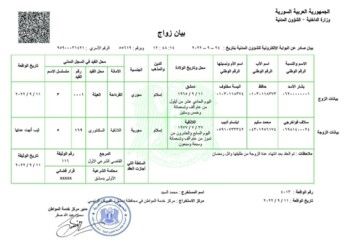 شاهد .. صورة قسيمة زواج بشار الأسد وسلاف فواخرجي تنتشر.. وهكذا علقت الأخيرة