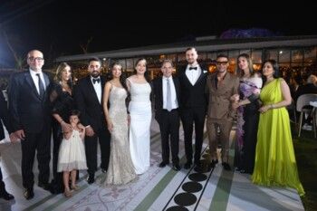 شاهد .. محمد إمام بأول ظهور إعلامي مع ابنتيه خلال حفل زفاف ابنة عصام إمام