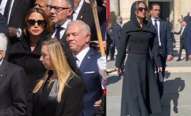 شاهد .. تفاصيل إطلالة الملكة رانيا خلال حضورها دفن البابا فرنسيس في روما