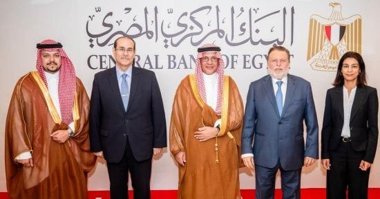 محافظ البنك المركزى يلتقى الأمين العام للمجلس التنسيقى المصرى السعودى