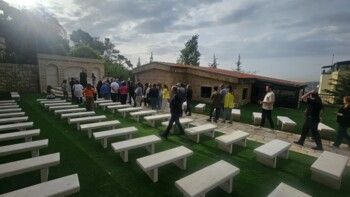 شاهد .. "يوم الصحافة والإعلام" في مزار سيدة لبنان حريصا والأب فادي تابت يحتضننا بمحبته