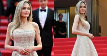 شاهد .. إطلالة ملكية لـ أنجلينا جولي في مهرجان كان