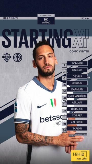 تشكيلة إنتر ميلان الرسمية ضد كومو في الدوري الإيطالي