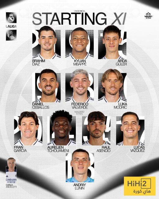 الرسم التكتيكي لتشكيلة ريال مدريد أمام سوسيداد