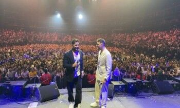 شاهد .. حفل إستثنائي يجمع الشامي وتامر حسني أمام جمهور كبير في دبي