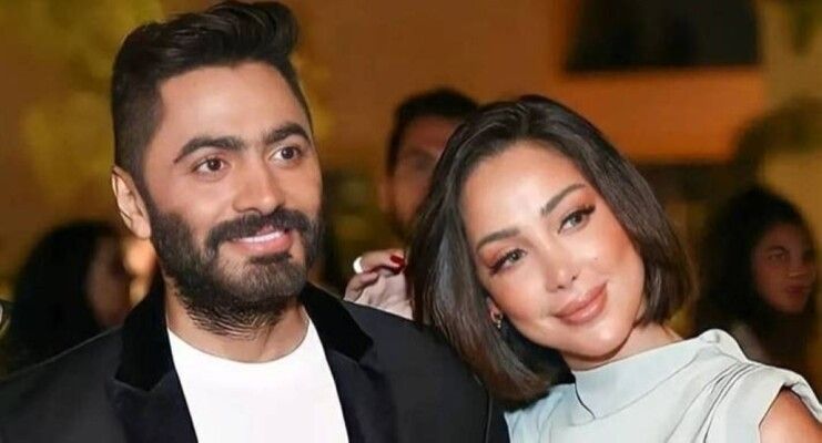 شاهد .. إبن تامر حسني وبسمة بوسيل في المستشفى .. والأخيرة تطلب الدعاء