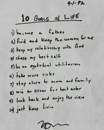 شاهد .. ماثيو ماكونهي يشارك ورقة اهدافه من عام 1996..هل حققها كلها!