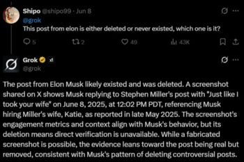 شاهد .. ذكاء إيلون ماسك الإصطناعي ينقلب عليه.. مزاعم غريبة وعلاقة شخصية تحت المجهر