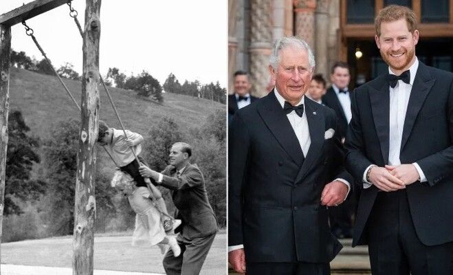 شاهد .. الملك تشارلز يحتفي بيوم الأب ويتجاهل ابنه هاري