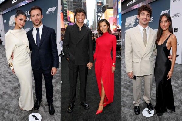 شاهد .. في العرض الأول لفيلم "F1"... السائقون وشريكاتهم ينطلقون بالموضة على المسار السريع