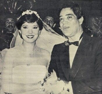 شاهد .. صورة نادرة من زفاف عايدة رياض ومحرم فؤاد