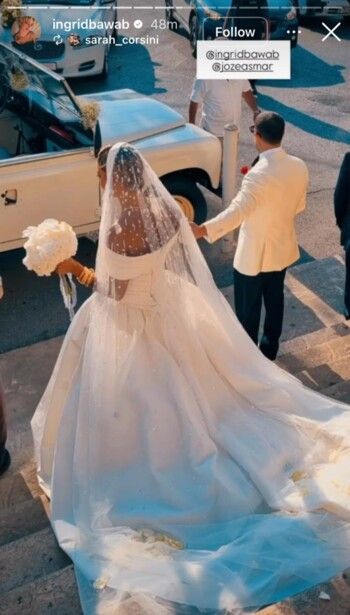 شاهد .. فنانة لبنانية تدخل القفص الذهبي بحفل زفاف خيالي