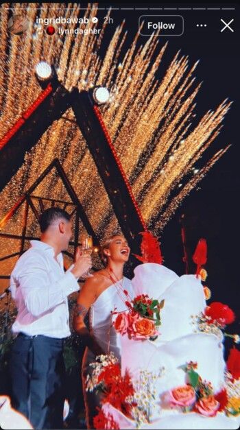 شاهد .. فنانة لبنانية تدخل القفص الذهبي بحفل زفاف خيالي