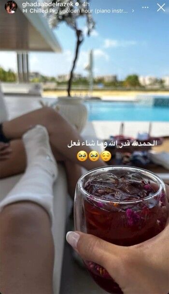 شاهد .. خلال عطلتها الصيفية.. غادة عبد الرازق تتعرض لحادث