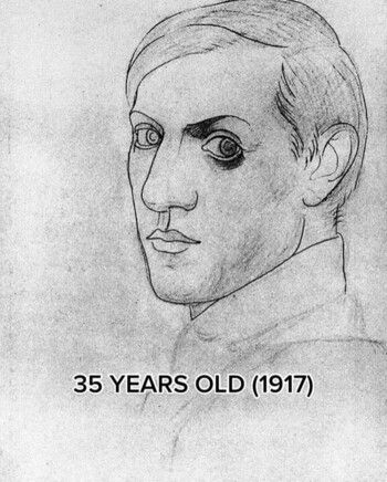 شاهد .. بيكاسو كما لم تره من قبل.. هكذا رسم نفسه بين عمرَي الـ 15 والـ90 عاماً