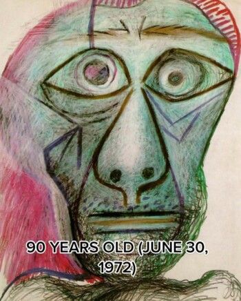 شاهد .. بيكاسو كما لم تره من قبل.. هكذا رسم نفسه بين عمرَي الـ 15 والـ90 عاماً