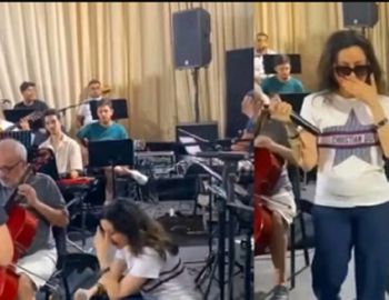 شاهد .. لطيفة التونسية تنهار بالبكاء خلال تحضيرات حفلها في قرطاج