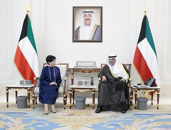 ولي العهد يستقبل حاكمة طوكيو والوفد المرافق بمناسبة زيارتها للبلاد