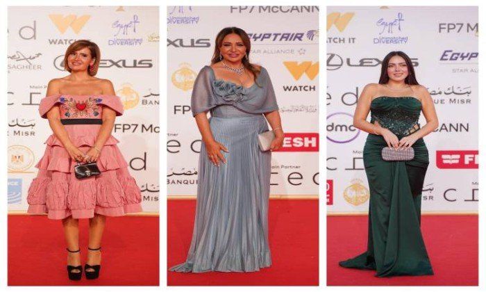 شاهد .. اتفرج.. نجوم فيلم "شكوى رقم 713317" يتألقون على السجادة الحمراء بمهرجان القاهرة السينمائي