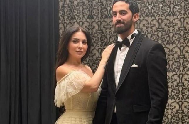 شاهد .. اتفرج.. أول ظهور لـ مي عز الدين مع زوجها أحمد تيمور بعد عقد قرانهما