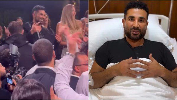 شاهد .. أول حفل بعد حادث السخنة.. أحمد سعد يحيي زفاف ابن ريم مصطفى
