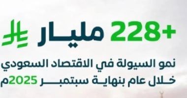 نمو السيولة فى الاقتصاد السعودى بأكثر من 228 مليار ريال خلال عام
