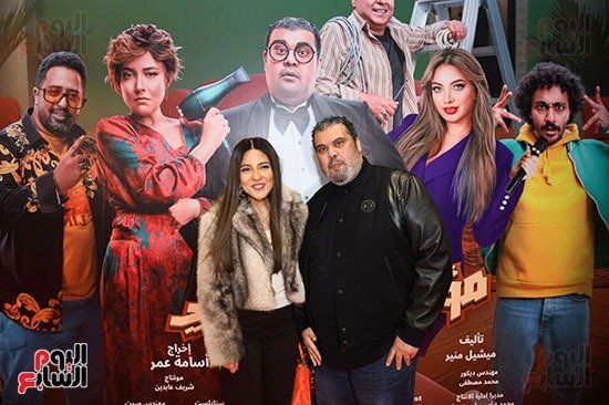 شاهد .. مي كساب وأحمد فتحي يحتفلان بالعرض الخاص لفيلم "مؤلف ومخرج وحرامي"