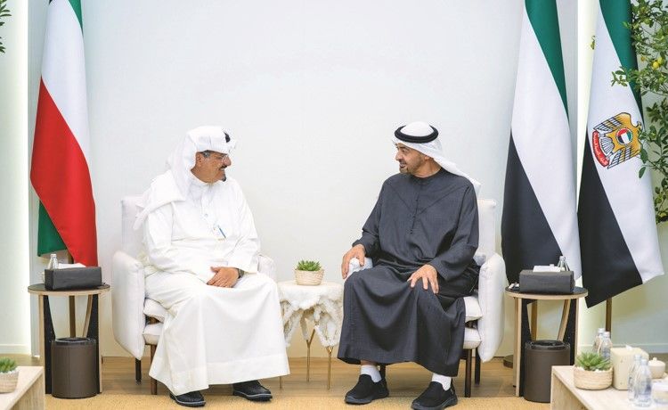 رئيس الإمارات ونائبه استقبلا رئيس الوزراء على هامش القمة العالمية للحكومات