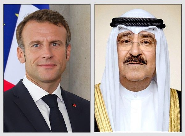 الأمير تلقى اتصالاً من الرئيس الفرنسي اطمأن خلاله على الكويت وقيادتها وشعبها بعد الهجوم الإيراني الآثم