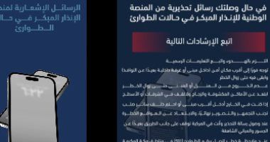 الدفاع المدنى السعودى يوضح إرشادات التعامل مع التحذيرات عبر المنصة الوطنية للإنذار المبكر