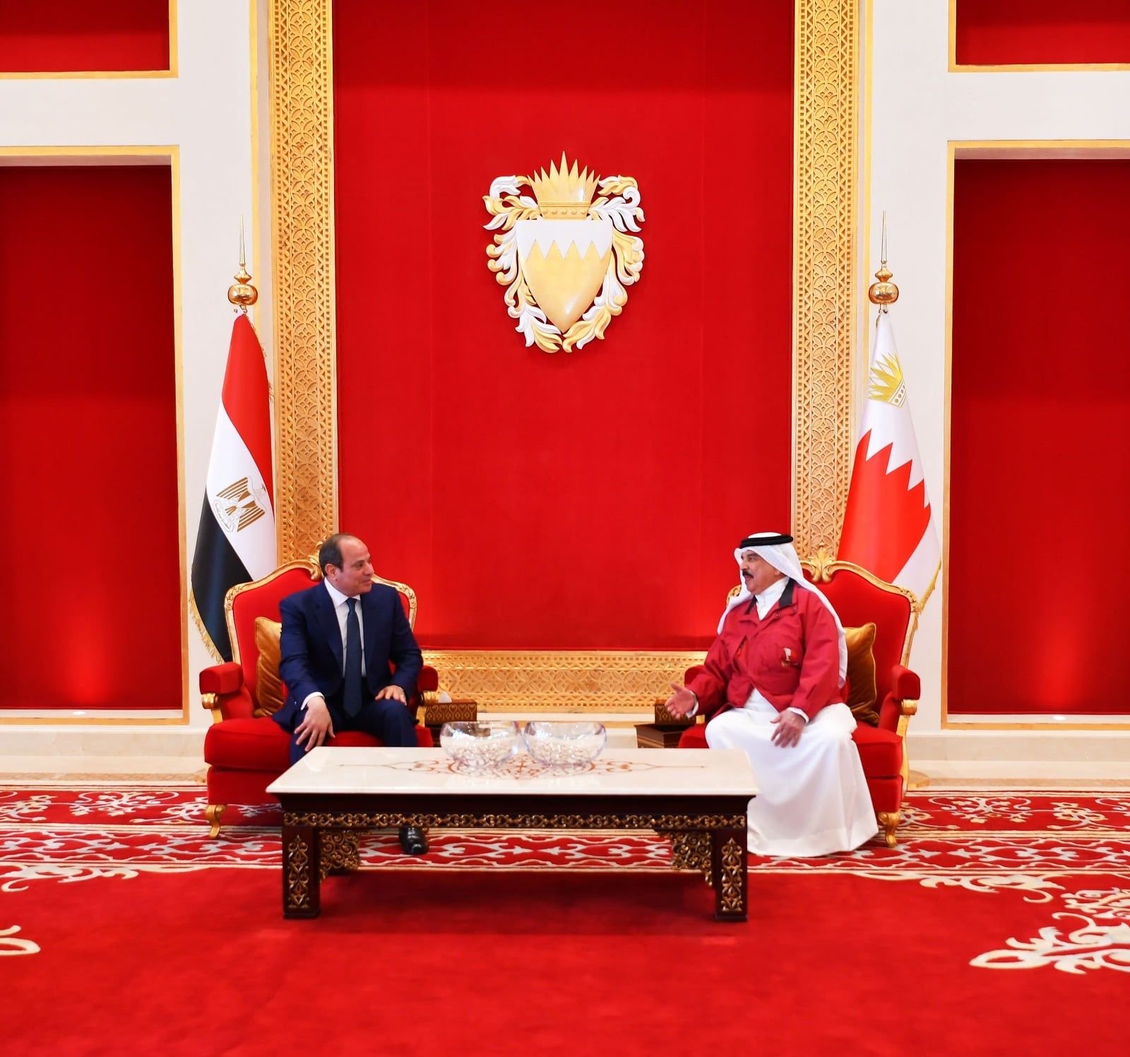 الرئيس عبد الفتاح السيسي وملك دولة البحرين الرئيس عبد الفتاح السيسي وملك دولة البحرين
