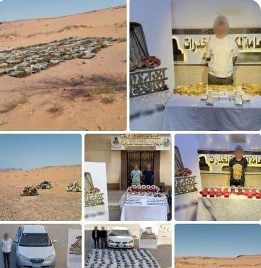 شاهد .. عملية أمنية في السويس تسفر عن ضبط 2.5 طن مخدرات بقيمة ضخمة وتفكيك شبكة إجرامية
