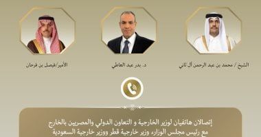 وزير الخارجية يبحث هاتفياً مع نظيريه السعودي والقطري التطورات الإقليمية