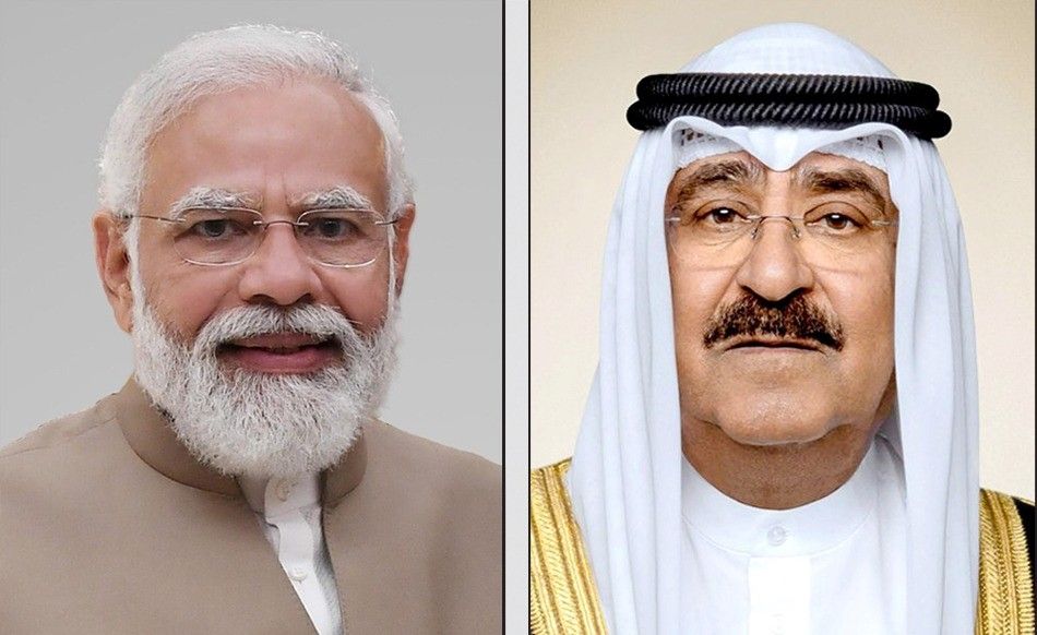 الأمير يتلقى اتصالاً من رئيس وزراء الهند الذي جدّد إدانة بلاده للهجمات الإيرانية السافرة على الأراضي والأجواء الكويتية