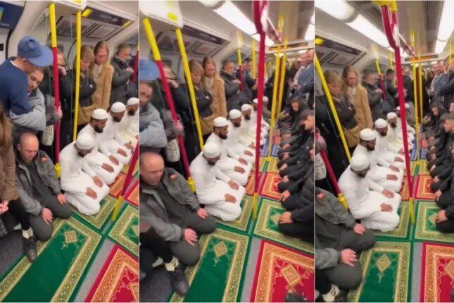 شاهد .. فيديو صلاة داخل مترو لندن يثير موجة تحريض ضد المسلمين.. وعمليات تدقيق تكشف حقيقته