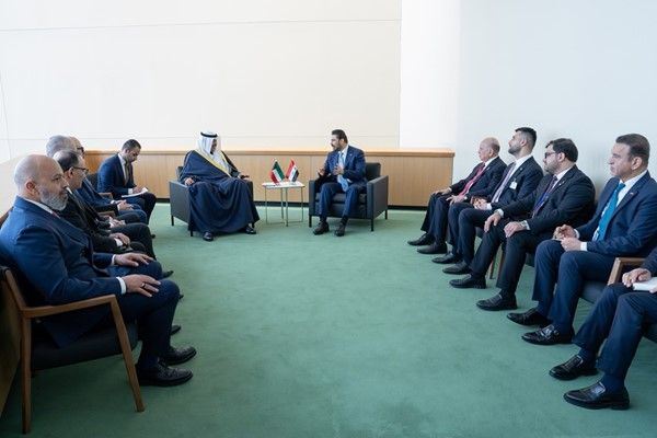 ممثل صاحب السمو سمو ولي العهد يلتقي في نيويورك رئيس وزراء العراق