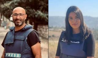 شاهد .. كارول سماحة تعلّق على استشهاد الزميلين فرح عمر وربيع المعماري