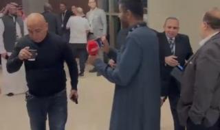 نجوم الفن والكرة خلف الكواليس في المقصورة الرئيسية.. فيديو