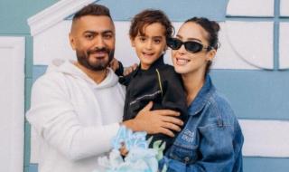 شاهد .. أول ظهور لإبن تامر حسني بعد خروجه من المستشفى
