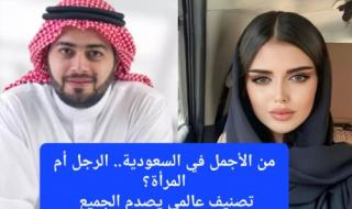 السعوديون يتفوقون على السعوديات في قائمة الرجال والنساء الأكثر وسامة في العالم.. شاهد الترتيب والصور