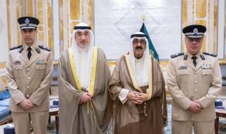 صاحب السمو يستقبل سمو ولي العهد ورئيس الوزراء والنائب الأول ووزير الدفاع