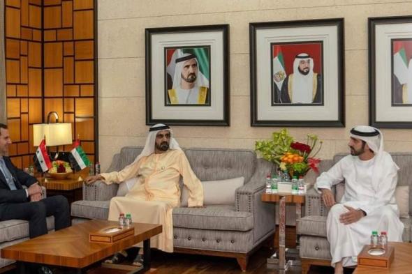 حاكم دبي يبحث العلاقات الثنائية مع الرئيس السوري